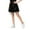 A287 Black, variant on Sequin Skirt for Girls, Fringed Hem Mini Skirt with Elastic Waist, Sparkly A-Line Style for Dance and Party Events