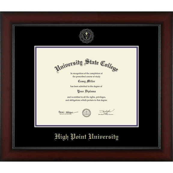 High Point University Diploma Frame, Document Size 11" x 8.5"