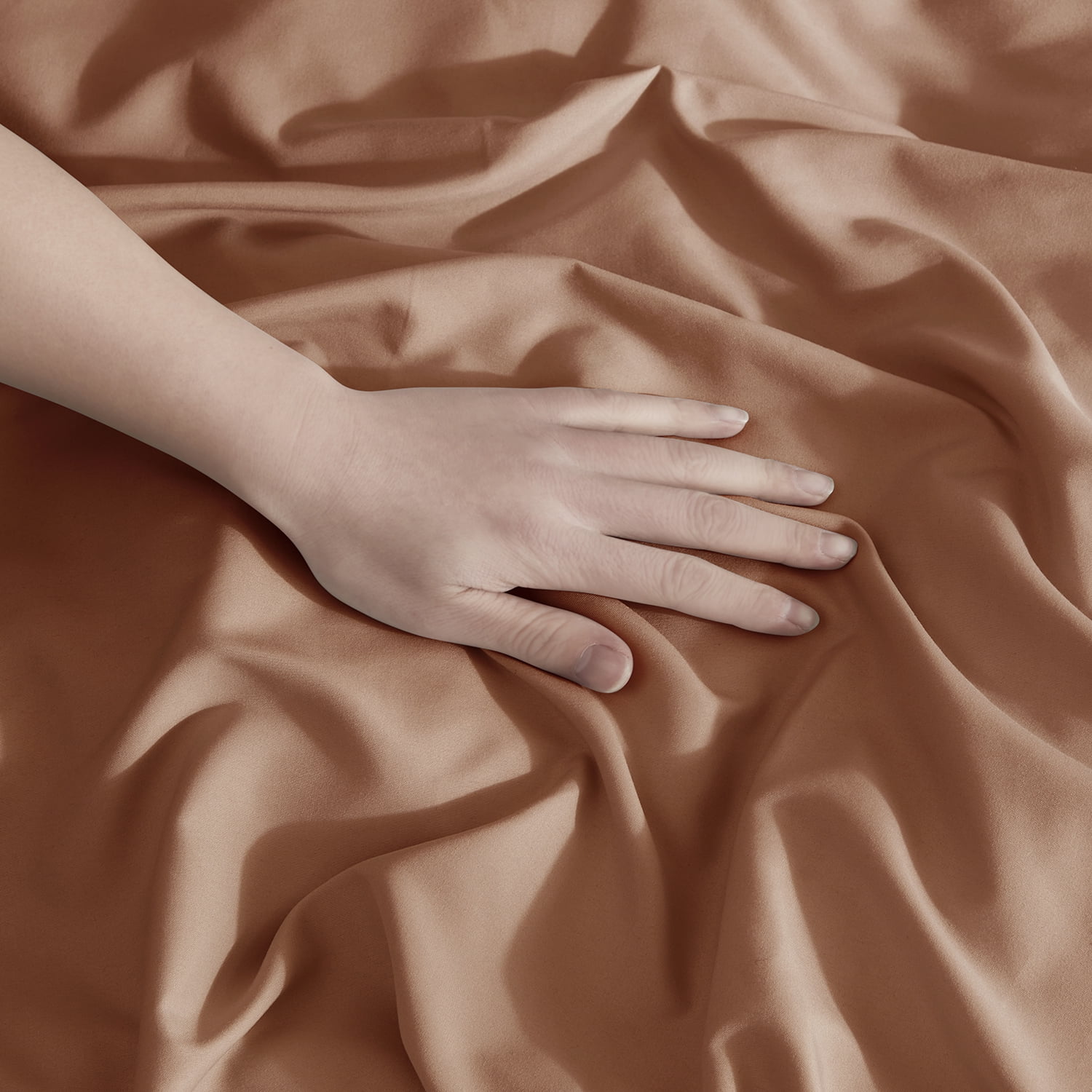 LammaLoe California King Duvet Cover Set, Luxury Microfiber Bedding Sets with 2 Pillow Shams, Rust
