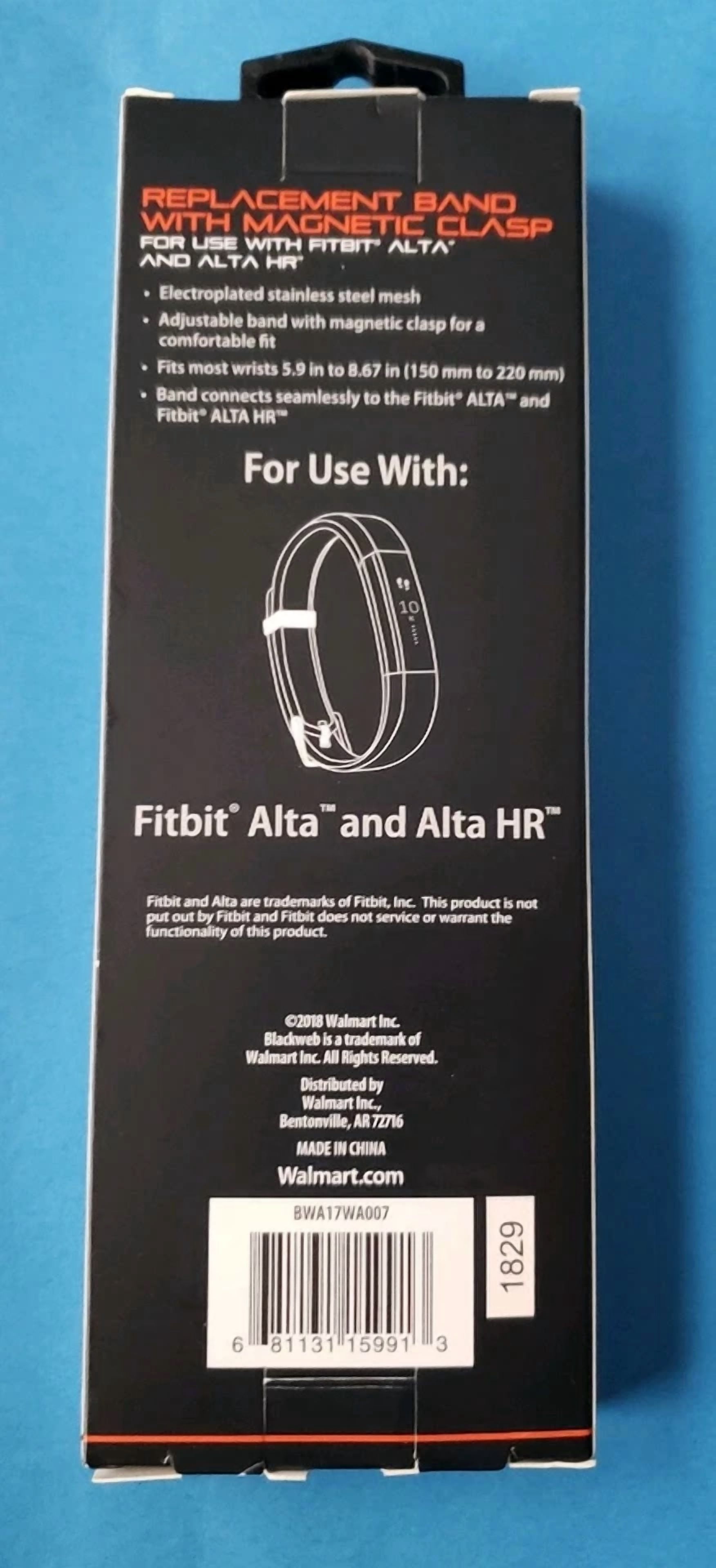 BUTTERFLY- Brand New Blackweb Replacement Band W/Magnetic Clasp - Silver - Free Shipping