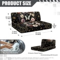 thumbnail image 7 of XYZCANDO Butterfly Floral RV Dinette Cushion Covers Comfortable Couch Cover 2 Cushion Sofa Universal RV Accessories Stretchable RV Dinette Cushions for Women Slip Covers for Loveseat Black, 7 of 7