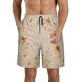 thumbnail image 2 of Uemuo Tortilla Pattern Men's Swim Trunks Hawaiian Beach Bathing Suit Swimsuits Beach Quick-Dry Shorts with Pockets-X-Large, 2 of 9