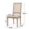 thumbnail image 4 of Noble House Robin Indoor French Wood Dining Chair, Set of 2, Beige, Natural, 4 of 12