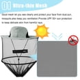 thumbnail image 3 of Htwon Mosquito Head Net Sun Hat Bug Bee Protection Mesh Fishing Outdoor Men Women Cap Gray, 3 of 5