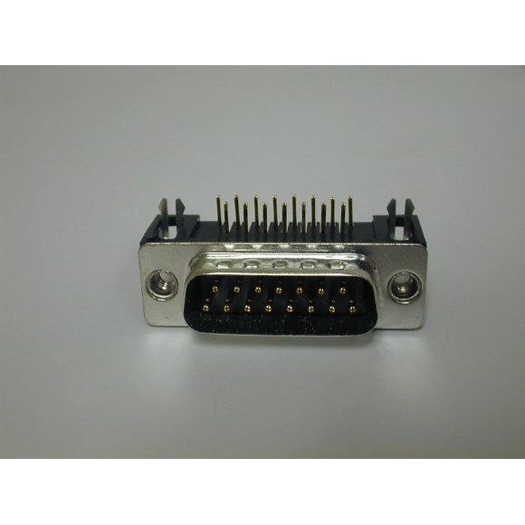 4711-15-41-P1 NorComp Inc. DB15 Male R/A PCB Mounted Metal Shell D-Sub w/ 4-40 Insert, Inside Ground Strap & Board Lock (5/PKG) Non-RoHS