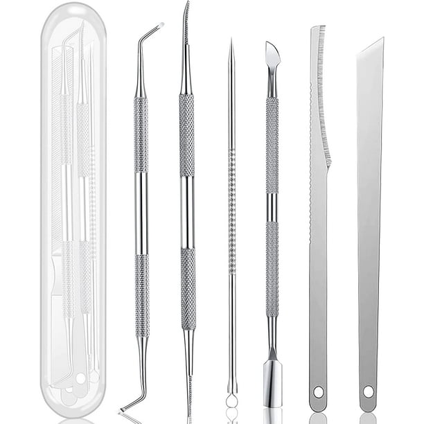 Kit de manicura endógena, 6 piezas, kit de manicura de acero inoxidable, tratamiento de cuidado de uñas, 6 juegos