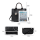 thumbnail image 4 of Set 3 Bolsas Bandolera Mujer Moda Cosmetiquera Cartera Tote Belug Negro, 4 of 5