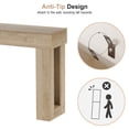 thumbnail image 2 of Gelloan 63" Long Console Table, Wooden Narrow Rectangular Sofa Table Behind Couch, Farmhouse Entryway Table for Entrance, Hallway, Living Room,Oak, 2 of 6