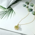 thumbnail image 5 of Gem Stone King 1.97 Ct Round Green Peridot 18K Yellow Gold Plated Silver Pendant, 5 of 5