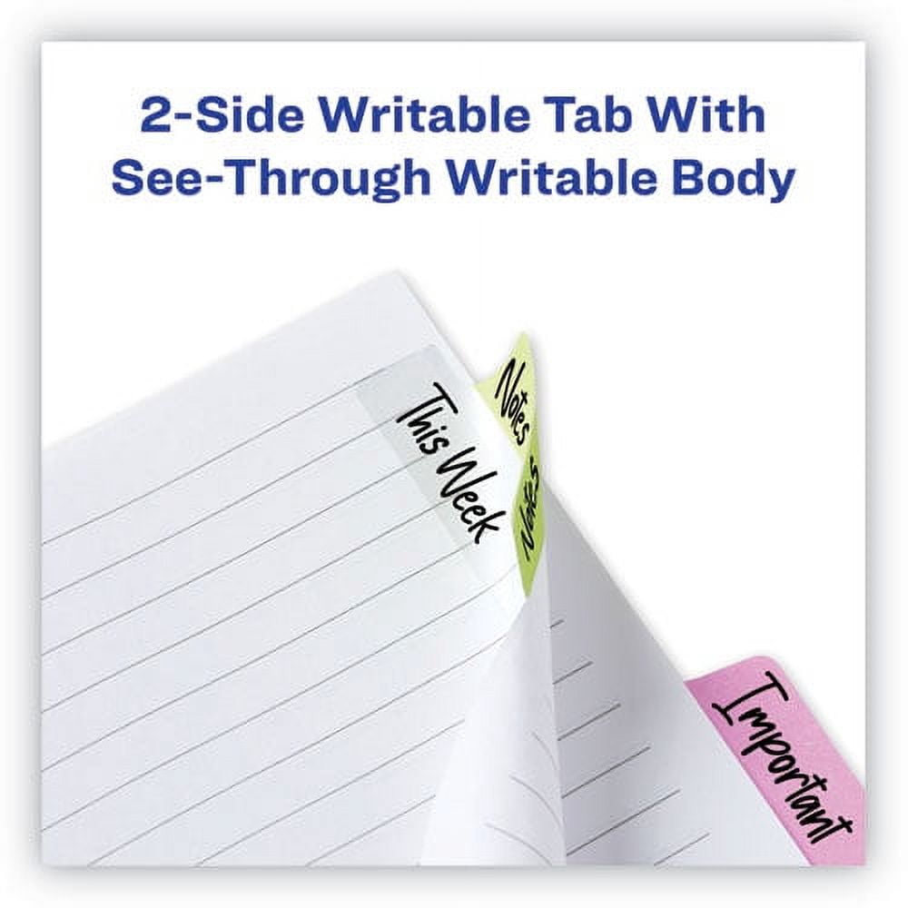 "Ultra Tabs Repositionable Margin Tabs, 1/5-Cut Tabs, Assorted Pastels, 2.5"" Wide, 48/pack | Bundle of 5 Packs"