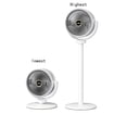 thumbnail image 3 of Rechargeable Plastic Table and Floor Fan - Adjustable Height, 5-Speed, Battery-Powered, USB-C Charging - Portable Quiet Fan for Bedroom, Desk, Balcony, Living Room White, 3 of 6