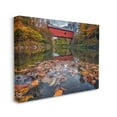 thumbnail image 3 of Stupell Autumnal Foliage River Bridge Landscape Photography Gallery Wrapped Canvas Print Wall Art, 3 of 5