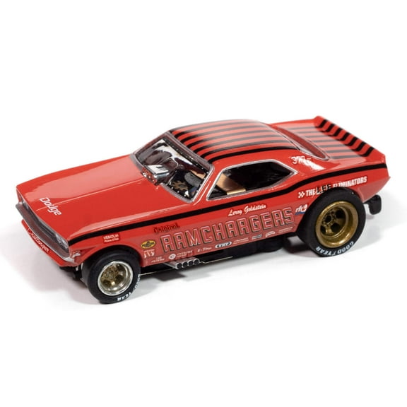 Auto World 4Gear SC413-4B 1970 Dodge Challenger Ramcharger (Red) HO Scale Slot Car