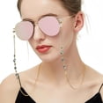 thumbnail image 2 of Natural Shell & Crystal Glasses Chain - Dual-Use as Mask Lanyard/Necklace, 75cm High-Quality Steel, Elegant & Practical Eyewear Accessory for Canadians, 2 of 8