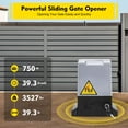 thumbnail image 3 of 750W Automatic AC Motor Electric Sliding Gate Opener Kit with 2 Remote 1800kg/3968 lbs, 3 of 11