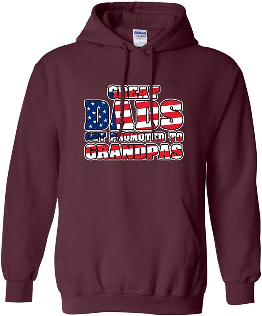 Great Dads Get Promoted to Grandpas Funny Humor DT Sweatshirt Hoodie