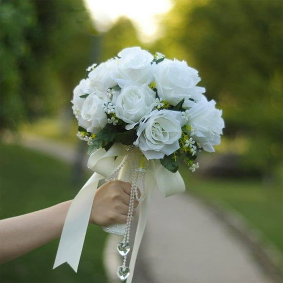 TopLLC Home Decor, Room Decor, Wall Decor Holding A Bouquet Of Flowers Korean Wedding Ceremony Simulation Rose Bouquet Bride Holding A Bouquet Of Flowers Shooting Props Holding a bouquet of flowers