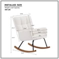 thumbnail image 4 of Modern Nursery Rocking Chair for Mom and Baby, Lounge Chair with High Backrest and Armrest, Accent Chair for Nursery Living Room Bedroom Balcony Offices, Off White, 4 of 7