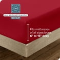 thumbnail image 6 of Bare Home Luxury Bed Sheet Set - Premium 1800 Collection - 6 Piece - California King, Red, 6 of 7