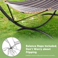 thumbnail image 5 of SUNCREAT Hammocks for Outside with Stand, Porch Hammock and Stand, 475 lbs Capacity, Patent Pending, Gray Stripes, 5 of 8