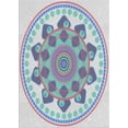 thumbnail image 1 of Ahgly Company Indoor Rectangle Patterned Slate Blue Grey Novelty Area Rugs, 4' x 6', 1 of 6