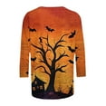 thumbnail image 5 of Quaouag Halloween Shirts for Women Witches Gather Party Tshirt Halloween Witches Graphic Tees Witches Full Moon Art Print Shirt, 5 of 5
