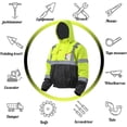 thumbnail image 3 of sesafety Reflective Jacket for Men, High Visibility Jackets, Safety Jackets for Men, Hi Vis Construction Bomber Jackets Waterproof with Pockets and Z, 3 of 6