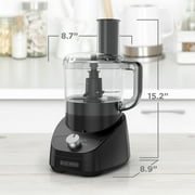 Black+Decker 3-in-1 Easy Assembly 8-Cup Food Processor, Black, FP4150B