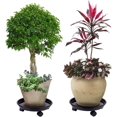 thumbnail image 3 of Soporte para plantas con carrito, 2 uds., con 4 ruedas universales para transportar macetas pesadas fácilmente o como bandeja de soporte para plantas, 3 of 5
