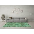 thumbnail image 3 of Ahgly Company Indoor Rectangle Persian Turquoise Blue Traditional Area Rugs, 2' x 5', 3 of 4