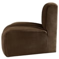 thumbnail image 4 of Meridian Furniture Arc Brown Velvet Reverse Corner, 4 of 9