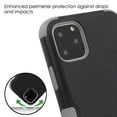 thumbnail image 5 of Apple iPhone 11 PRO MAX Phone Case Tuff Hybrid Fusion Shockproof Impact Rubber Dual Layer Full Body Rugged Hard Full Body Protective Shock Absorbent Bumper TPU Cover Black /Gray for iPhone 11 Pro Max, 5 of 7