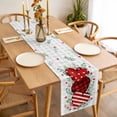 thumbnail image 3 of Valentine's Day Table Runner 36 Inches Long Farmhouse Dress Scarves, Red Striped Love Eucalyptus Grey Plaid Dining Tablerunner for Coffee Table/Kitchen Island/Party Décor, Small 13" x 36", 3 of 8