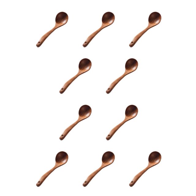 Cateissary Juego de utensilios de cocina de multiusos, color marrón, unisex, para cocinar en casa, fácil de limpiar, elija cucharón de sopa de Cucharón de sopa 10Conjunto