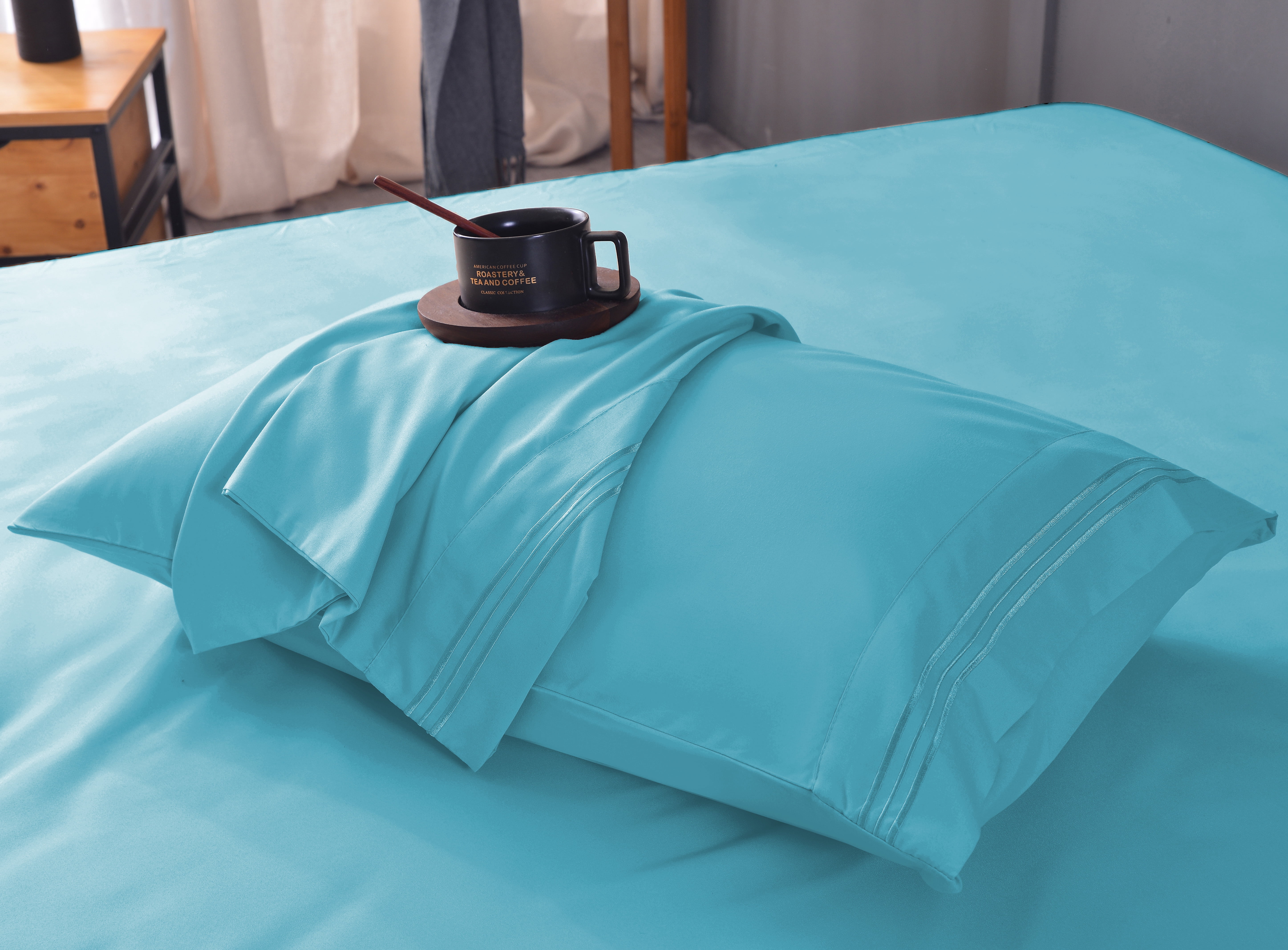 Mutlu Home Goods 4-Piece Bamboo Rayon Bed Sheet Set, King – Deep Pocket Wrinkle Free Soft