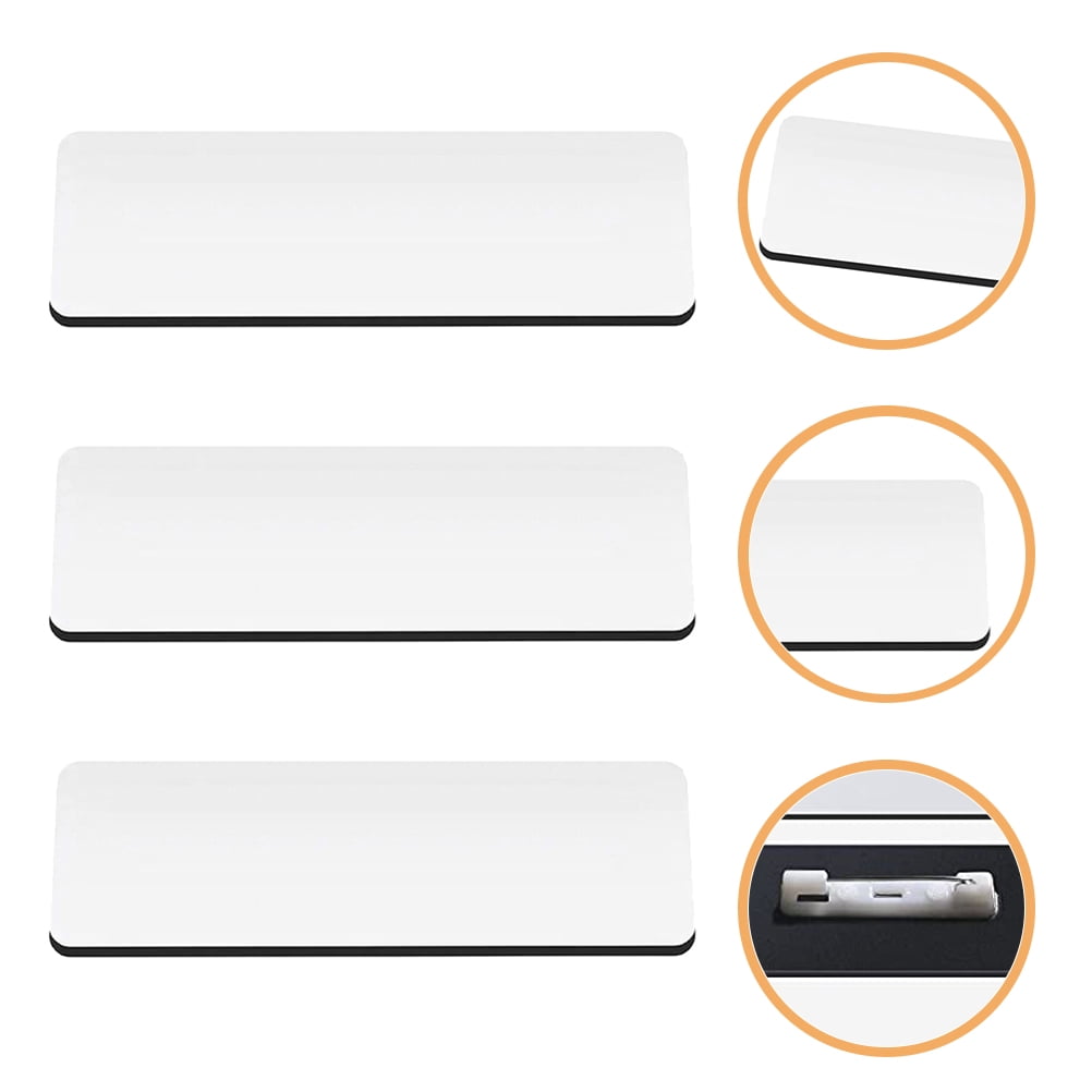 LOLIPPYY 3-Pack Printable White Name Tags with Clips for Events Exhibitions and Conferences