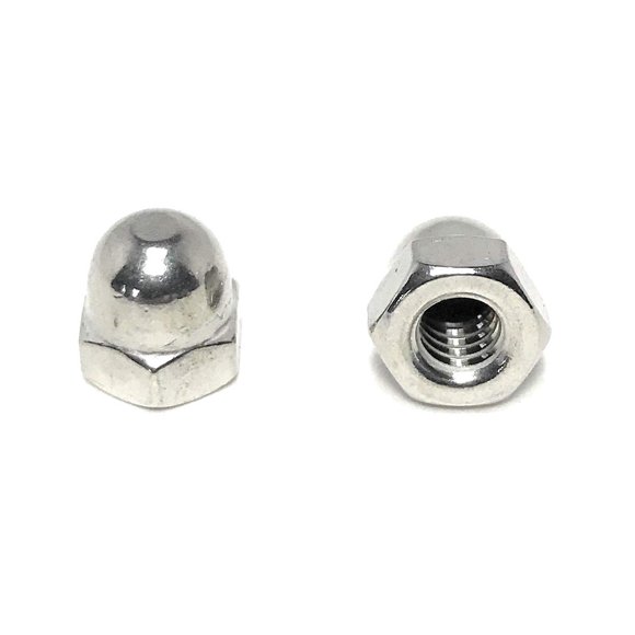 12-24 Acorn Cap Nuts 18-8 Stainless Steel (10 Pieces)