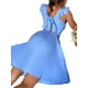 thumbnail image 5 of Lucakuins Vestido de mujer, vestido de verano con cuello cuadrado y espalda descubierta, minivestido de verano para fiesta Lucakuins moda, 5 of 7