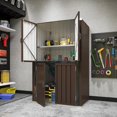 thumbnail image 1 of AECOJOY Armoire de Rangement Extérieure Étanche avec Tablettes, Remise de Rangement Verticale Haute Verrouillable, Grande Armoire Extérieure Étanche pour Jardin (Brun), 1 of 8