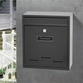 thumbnail image 2 of yuksok Wall Mount Mailbox Lockable Drop Box Rainproof Mail Box for door Gate Black, 2 of 8