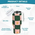 thumbnail image 2 of Yayeee 30oz Stainless Steel Tumbler with Straw and Handle Double-Wall Insulated Travel Water Bottle, Pink Abstract, 2 of 8
