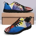 thumbnail image 4 of Filipino American Flag Running Shoes Sneakers Mesh Black Size 10.5, 4 of 5