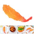 thumbnail image 3 of 3pcs Tempuras Model Fake Shrimp Craft Kitchen Model Lifelike Tempuras Decoration Restaurant Prop, 3 of 7