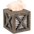 thumbnail image 1 of Caja de pañuelos de madera para sala de estar, mesa de centro, multifunción, cartón, 15,5 x 15,5 x 15,5 cm, 1 of 3