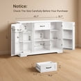 thumbnail image 2 of 45" Coffee Bar Cabinet, Buffet Sideboard with Shelves & Countertop, Storage for Kitchen & Living Room, White, 2 of 7