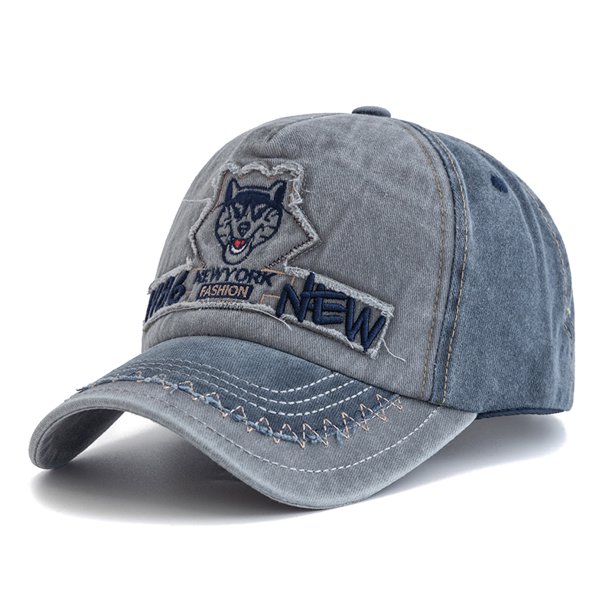 Gorra de béisbol de algodón lavado Unisex, gorro bordado con cabeza de leopardo, ropa de calle masculina, sombreros de papá para acampar al aire libre, senderismo y pesca, nuevo