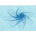thumbnail image 1 of Ahgly Company Machine Washable Indoor Rectangle Transitional Electric Blue Area Rugs, 7' x 9', 1 of 7