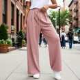 thumbnail image 2 of Casual Pants High Waist Tied Drawstring Wide Leg Sweatpants With Pockets Comfortable Loose Fit Trousers, 2 of 4
