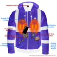 thumbnail image 4 of Nexgen Heat MPM1773SET Men's Heated High Visibility Work Hoodie, Neon Green Hi Vis Reflective Hoodie Small, 4 of 5
