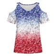 thumbnail image 3 of Camisas de Manga Corta para las Mujeres Cuello Redondo de Impresión Casual, Top de Blusa para el Hogar Y el Uso Diario, Camisa de Moda de las Cuatro Estaciones de las Mujeres, 3 of 4